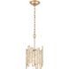 Equilibrium 1 Light 8 inch Matte Gold with Polished Nickel Mini Pendant Ceiling Light