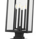 Nova 4 Light 29.25 inch Black Outdoor Pier Mounted Fixture in Clear Glass