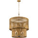 Aven 8 Light 24 inch Sand Coal Black and Legacy Brass Pendant Ceiling Light
