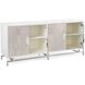 Dante 78 inch Beluga White and Tiza Gesso Credenza, Four Door