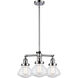 Franklin Restoration Olean LED 18.75 inch Polished Chrome Chandelier Ceiling Light in Seedy Glass, Franklin Restoration