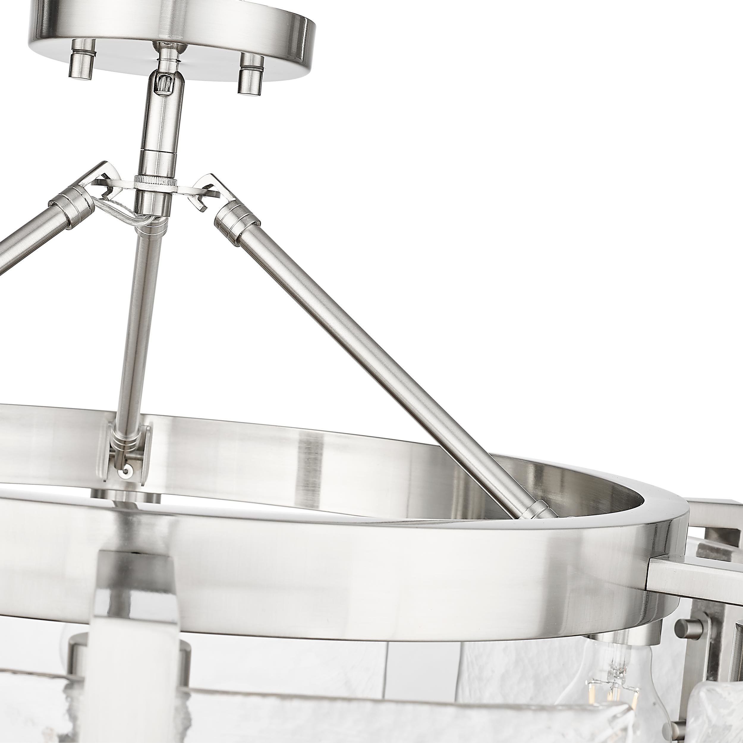 Aenon 6 Light 27.75 inch Pewter Semi-Flush Mount Ceiling Light