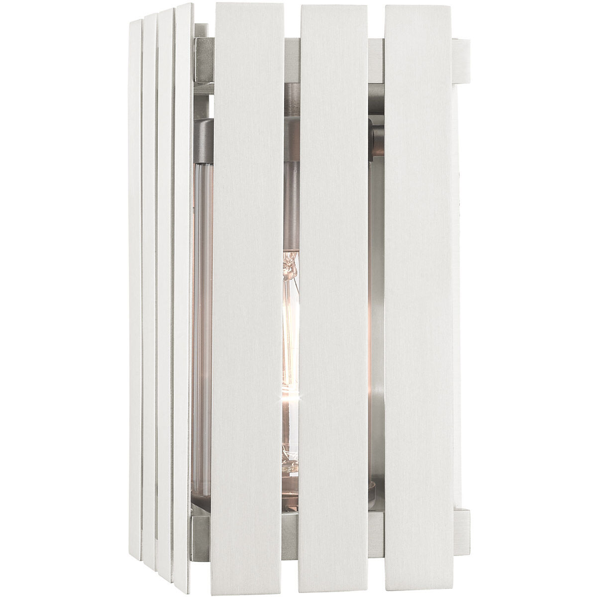 Greenwich 1 Light 10 inch Brushed Nickel Outdoor Wall Lantern