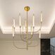 Calle LED 36 inch Brass Chandelier Ceiling Light