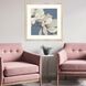 Magnolia on Blue Blue and Brown and Gray and White Framed Art