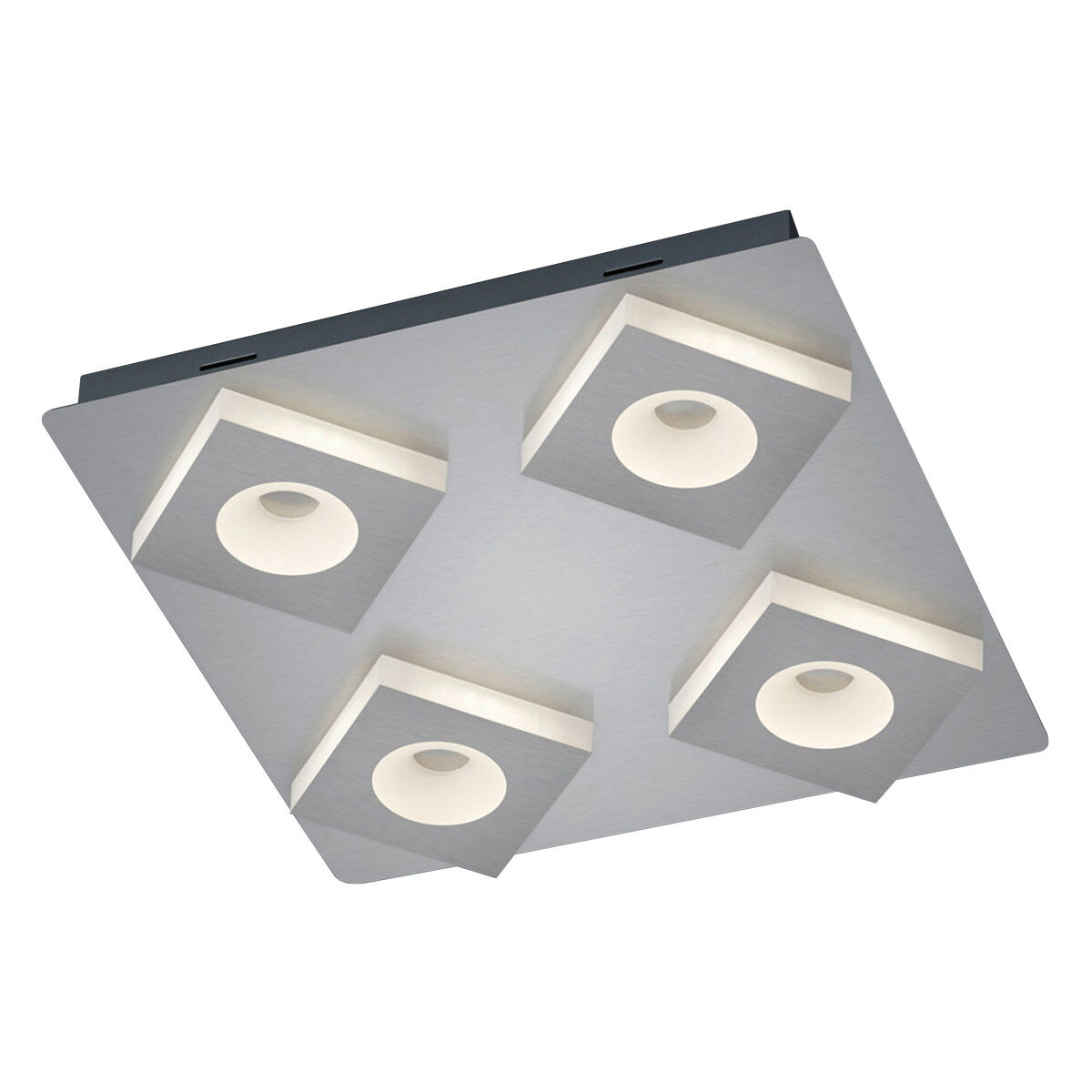 Atlanta 4 Light 16.5 inch Nickel-Matte Flush Mount Ceiling Light