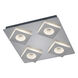 Atlanta 4 Light 16.5 inch Nickel-Matte Flush Mount Ceiling Light