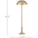 Miles 58.5 inch 7 watt Brass/Natural Floor Lamp Portable Light