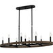 Hendrix 9 Light 42 inch Matte Black Island Light Ceiling Light
