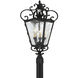 Great Outdoors Brixton Ivey 3 Light 28.25 inch Coal / Honey Gold Highlight Outdoor Post, The Great Outdoors