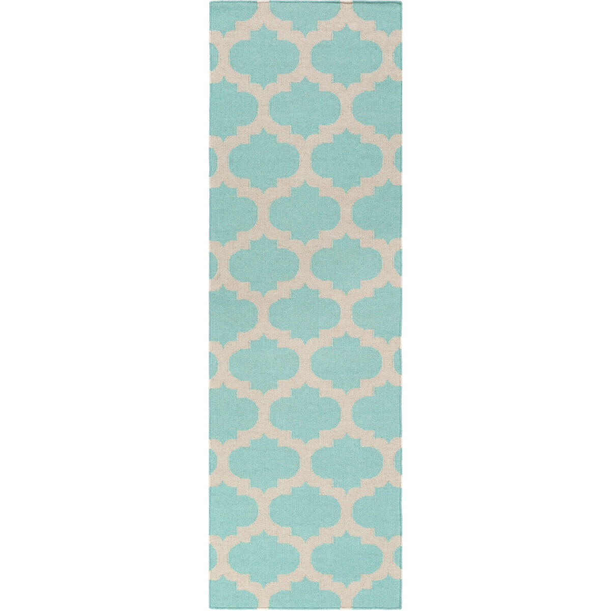 Frontier 96 X 30 inch Ivory, Aqua Rug