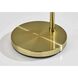 Rowe 56 inch 60 watt Antique Brass Wireless Charging Floor Lamp Portable Light, with Table