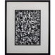 Graphic Mod Abstract Black and White and Gray Framed Art, Propac