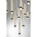 Cambre LED 32 inch Antique Brass Multi Drop Chandelier Ceiling Light