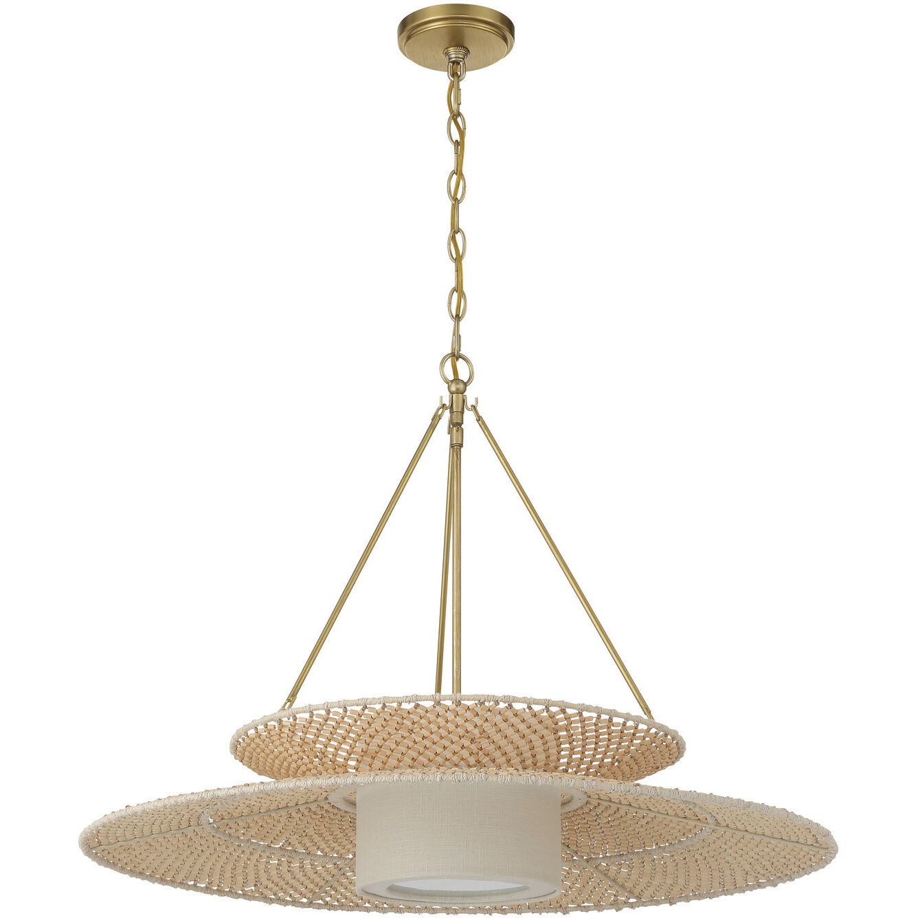 Janipher 1 Light 29.5 inch Soft Gold Chandelier Ceiling Light