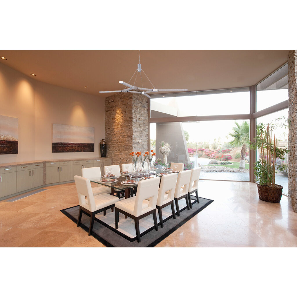 Horizon LED 37 inch Chrome Chandelier Ceiling Light