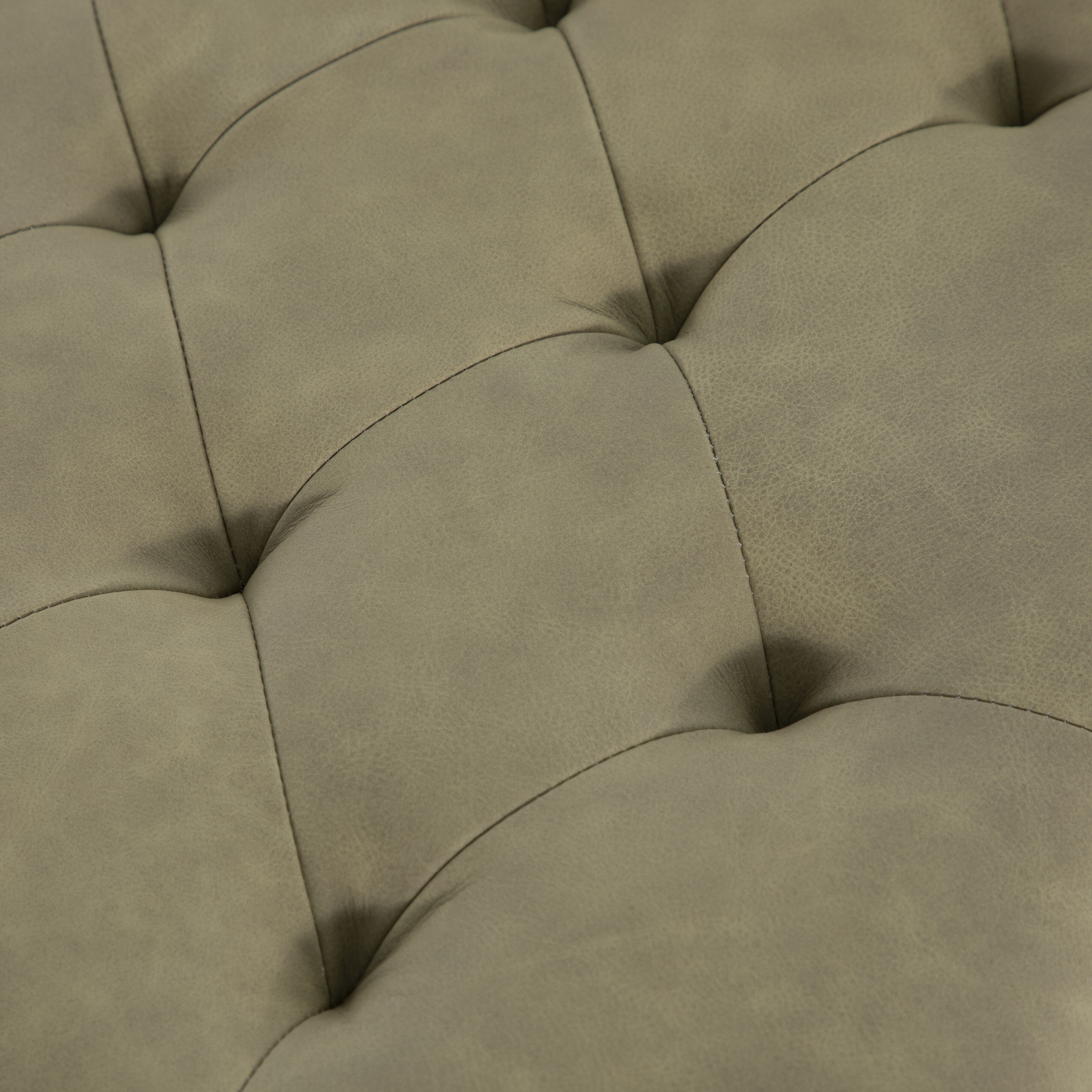 Galvin 21.38 inch Light Grey Leather / Textured Black / Brushed Brass Ottomans Stool