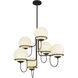 Alora Mood Alba 6 Light 32 inch Matte Black Chandelier Ceiling Light