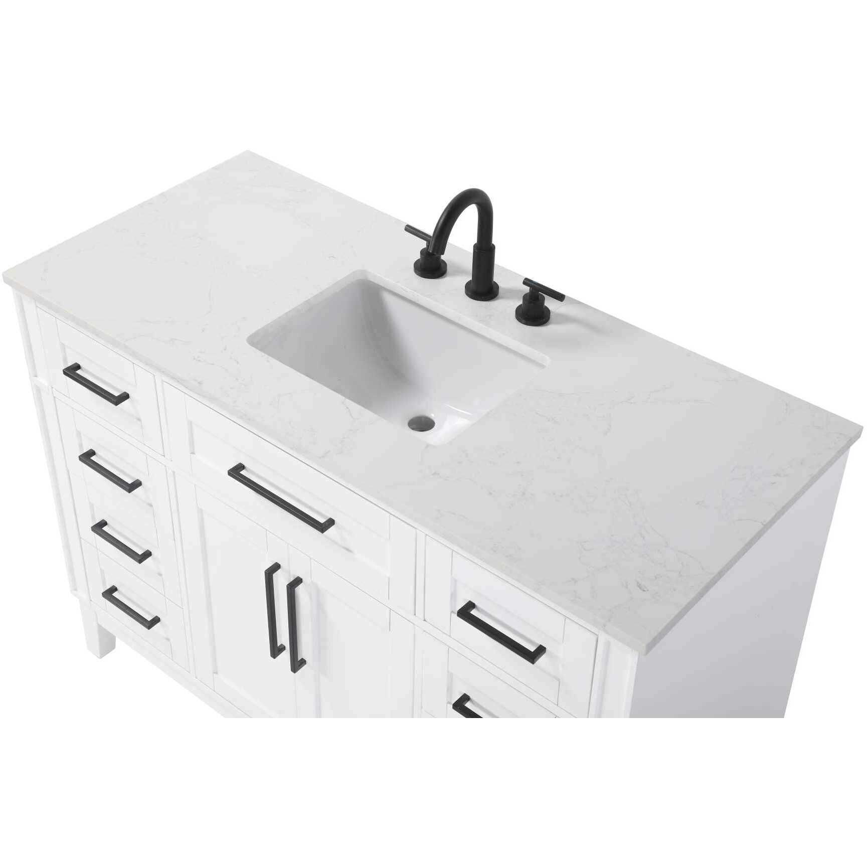 Virginia 48 X 35 inch White Bathroom Vanity Cabinet