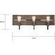 Winchester 3 Light 24 inch Bronze Vanity Light Wall Light
