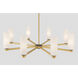 Wexmere 8 Light 35 inch Legacy Brass and Dark Matte Black Chandelier Ceiling Light