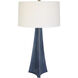 Teramo 32 inch 150 watt Blue Ombre and Brushed Nickel Table Lamp Portable Light
