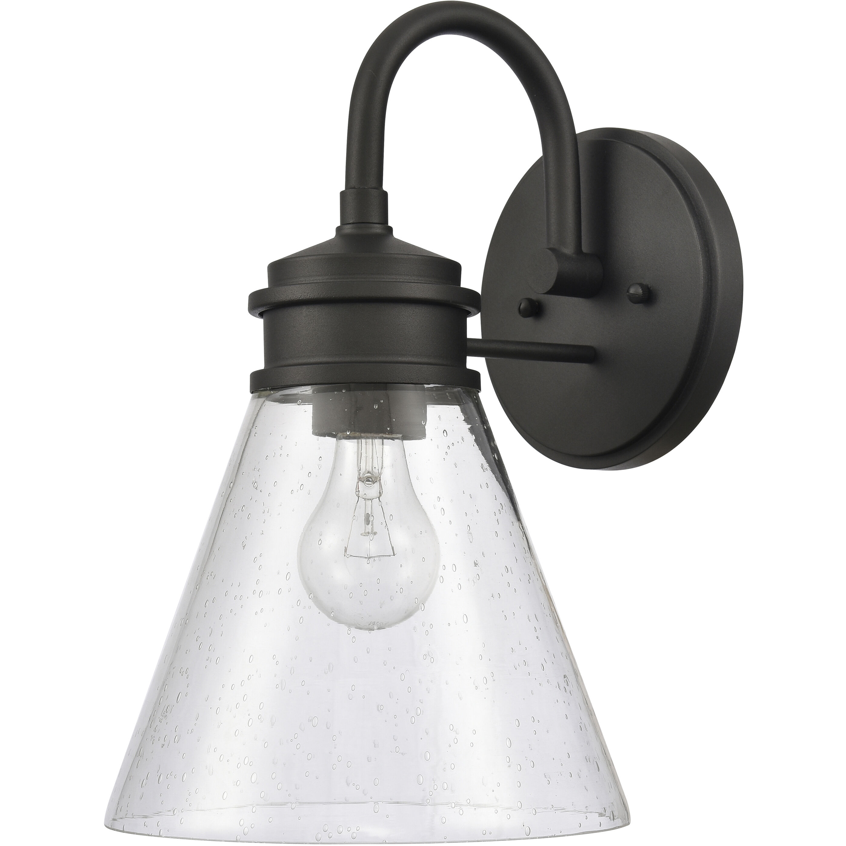 Dovas 1 Light 13.5 inch Textured Black Outdoor Wall Sconce