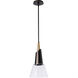 Kora 9.1 inch Oil Rubbed Bronze/Modern Brass Mini Pendant Ceiling Light