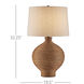 Susel 32.25 inch 150 watt Natural and Antique Brass Table Lamp Portable Light