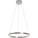 Glo LED 23.75 inch Satin Nickel Pendant Ceiling Light
