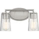 Sacremento 2 Light 14 inch Satin Nickel Bathroom Vanity Light Wall Light, Essentials