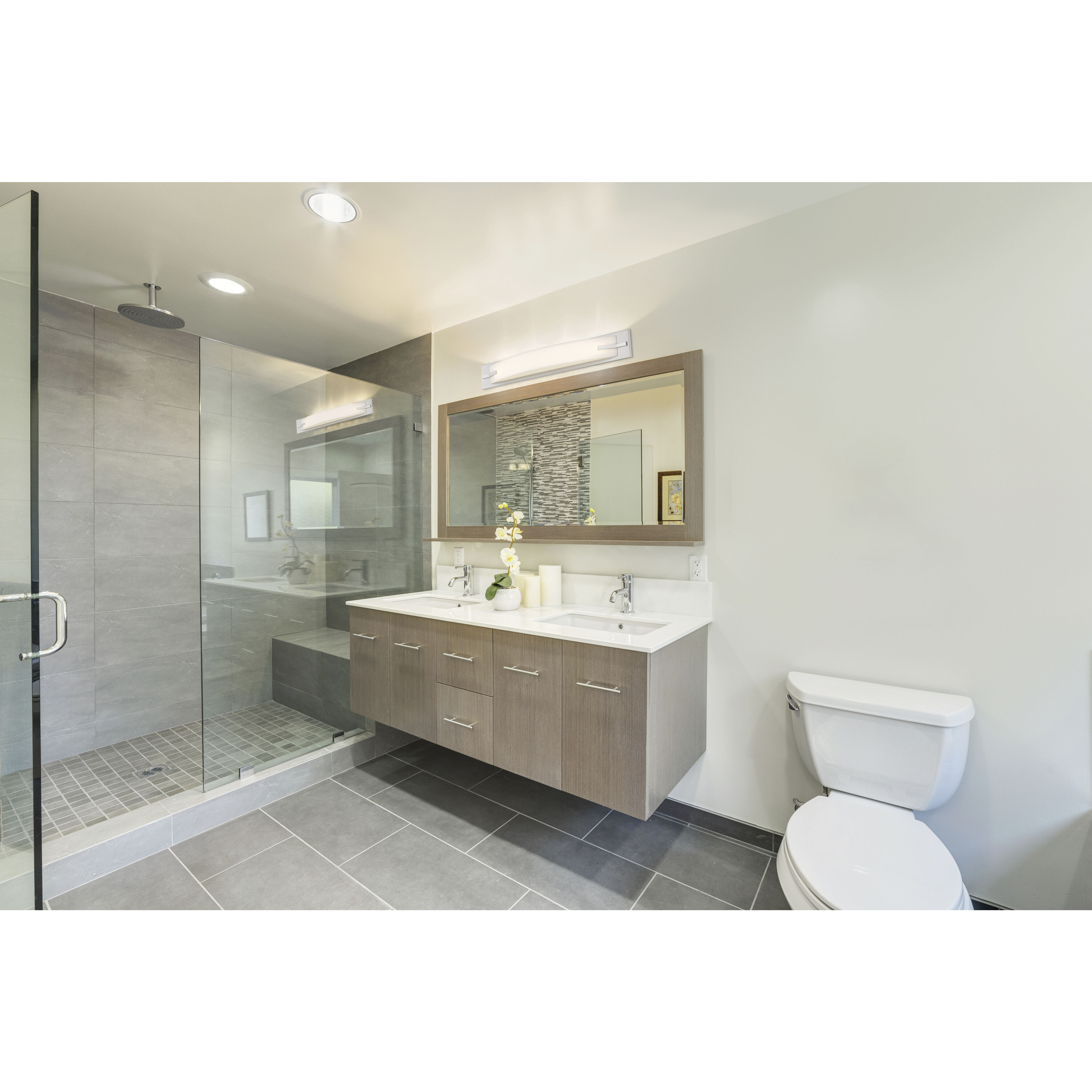 Bow LED 31 inch Brushed Nickel Vanity Light Wall Light