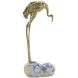 Brass Crane 9.25 X 4 inch Sculpture, on Kyanite, II