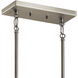 Valserrano 3 Light 5 inch Brushed Nickel Chandelier Linear Ceiling Light, Single
