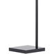 Stretch 75 inch 9 watt Black Arc Floor Lamp Portable Light in White Linen