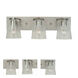 Mercer 3 Light 24 inch Satin Pewter with Polished Nickel Bath Sconce Wall Light in Clear Seedy