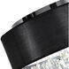 Dash 4 Light 18 inch Chrome Drum Shade Flush Mount Ceiling Light in Black