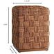 Milos 19 inch Brown Ottoman
