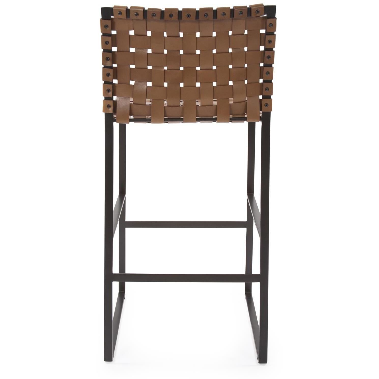 Irving 40 inch Buffalo Brown/Black Barstool