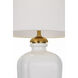 Thomas O'Brien Josy 17 inch 1.7 watt Venetian White Cordless Table Lamp Portable Light