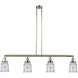 Franklin Restoration Canton LED 50.63 inch Polished Nickel Island Light Ceiling Light in Seedy Glass, Franklin Restoration