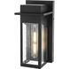 Dunton 1 Light 11 inch Black Outdoor Wall Sconce