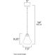 Dianne 1 Light 7.5 inch Oil Rubbed Bronze Single Pendant Ceiling Light in Hammer