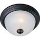 Essentials - 584x 3 Light 15.5 inch Oil Rubbed Bronze Flush Mount Ceiling Light in Frosted