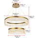 Rune 2 Light 24 inch Satin Gold Chandelier Ceiling Light