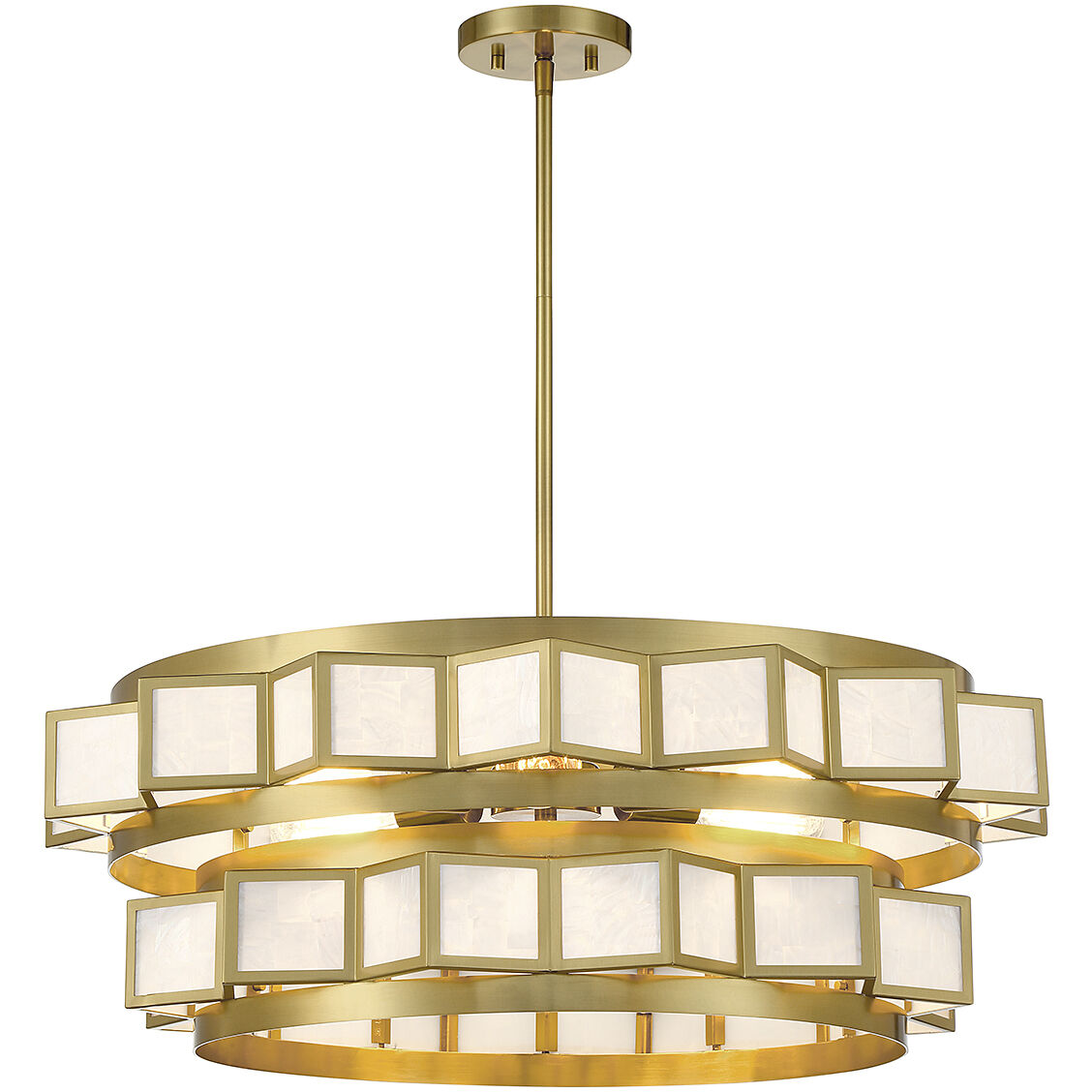 Gideon 6 Light 29 inch Warm Brass Chandelier Ceiling Light