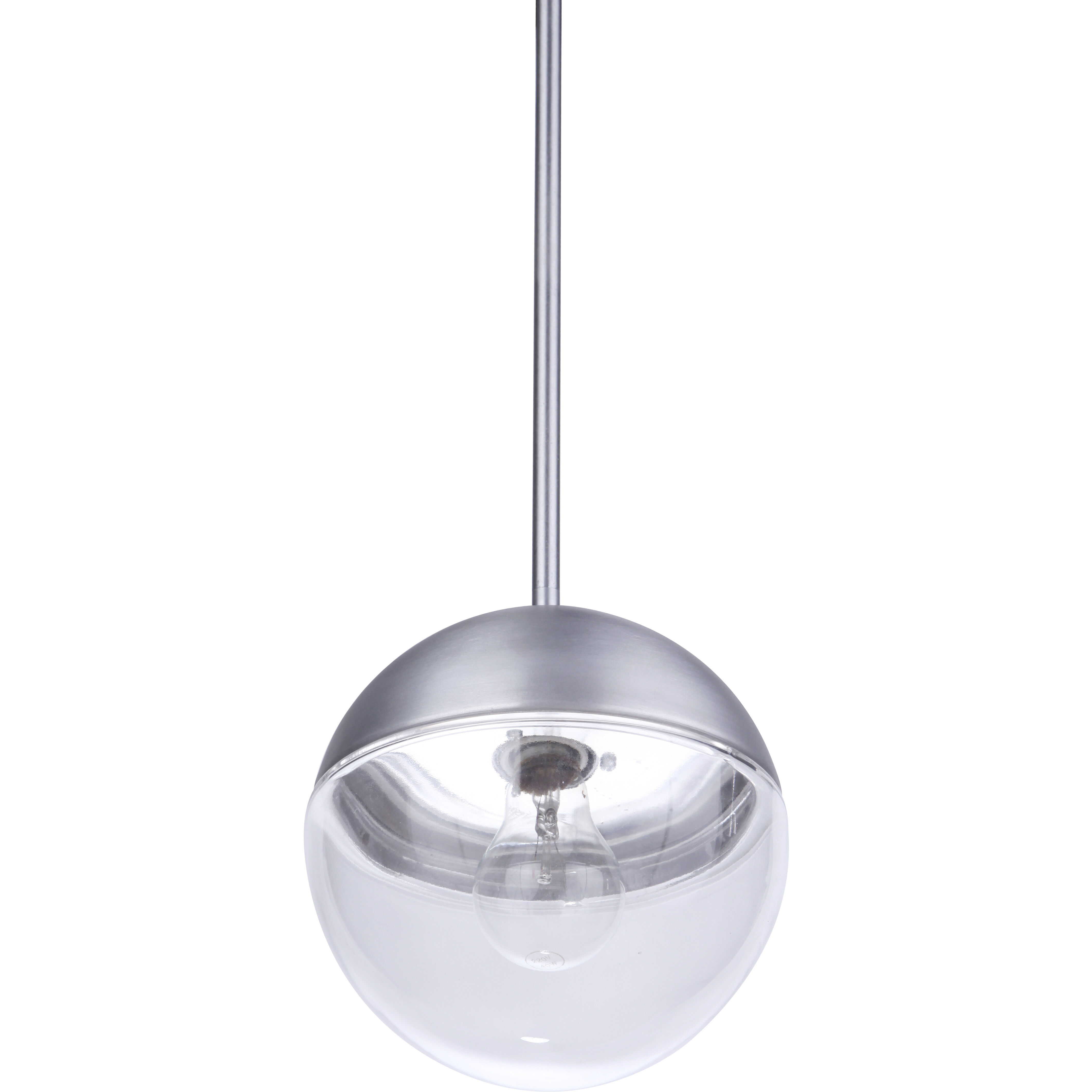 Evie 1 Light 7.5 inch Satin Aluminum Outdoor Pendant