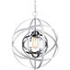 Monrovia 1 Light 18 inch White and Polished Chrome Pendant Ceiling Light