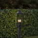 Halston 3 Light 20.5 inch Powder Coated Black Outdoor Post Lantern