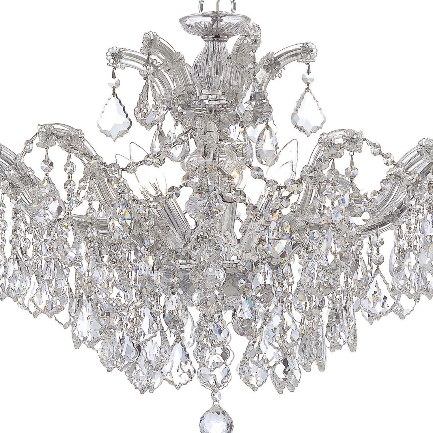 Maria Theresa 6 Light 29 inch Polished Chrome Chandelier Ceiling Light in Clear Hand Cut